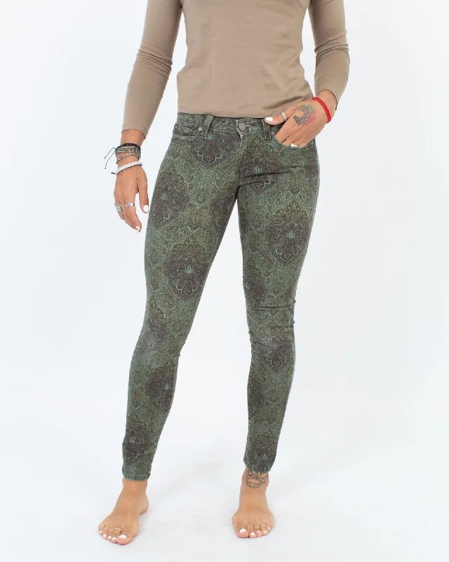 Printed Skinny Jeans Trendy Skinny High-Waist Jeans