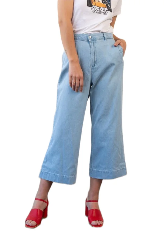 RES DENIM Women's Blue Insider Crop Wide Barrier Jeans #3014 34 NWT Casual Light Wash Jeans