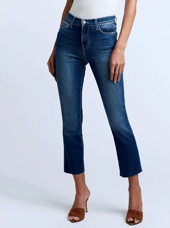 Sada High-Rise Cropped Jean In Sequoia Chic Rolled Cuff Denim Jeans