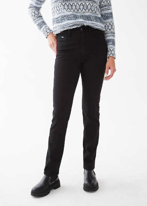 Suzanne Straight Leg Euro Twill Jean In Black Casual Distressed Skinny Jeans