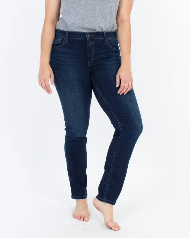 "The Cigarette" Straight Leg Jean Classic Black Denim Jeans