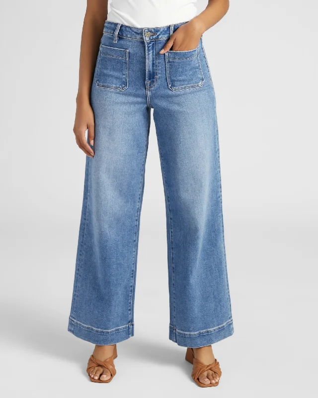 The Nori Wide Leg Trouser Jeans Comfortable Flare Leg Jeans