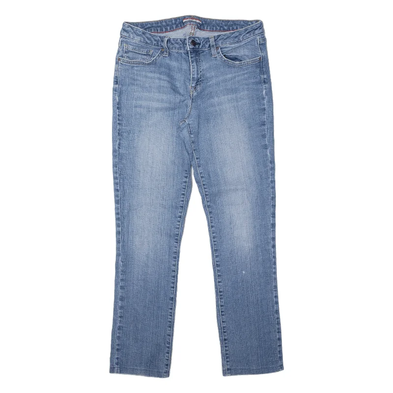 TOMMY HILFIGER Droite Jeans Blue Denim Slim Skinny Stone Wash Womens W30 L28 Elegant High-Waisted Flared Jeans TOMMY HILFIGER Droite Jeans Blue Denim Slim Skinny Stone Wash Womens W30 L28 Elegant High-Waisted Flared Jeans