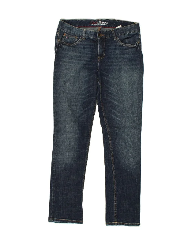 TOMMY HILFIGER Womens Skinny Jeans W32 L30 Blue Cotton Cozy Wide-Legged Jeans