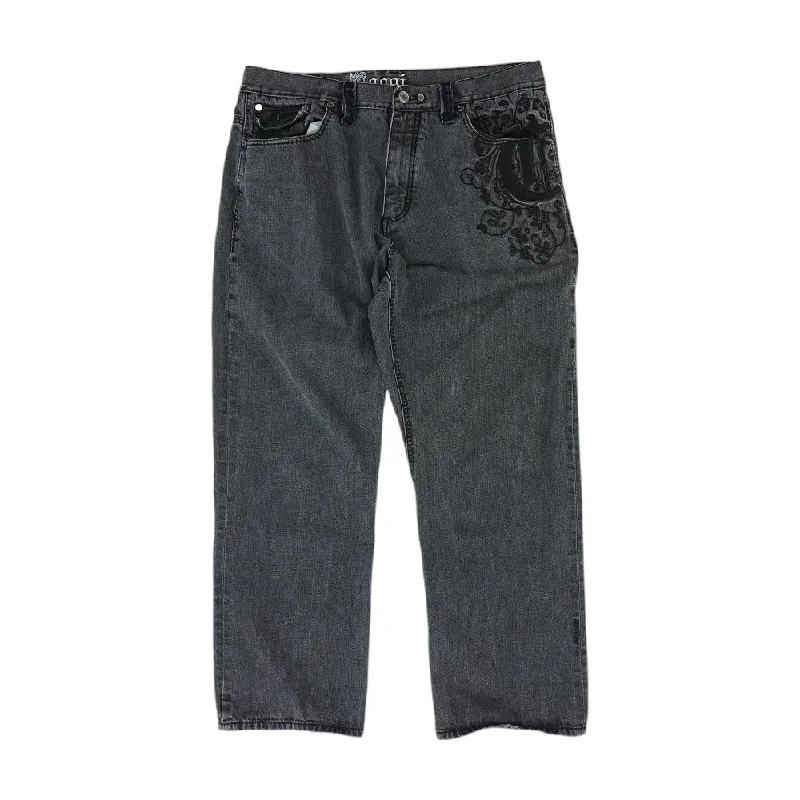 Vintage 1990's-2000's Embroidered Leather Pocket Denim Jeans Stylish Bootcut Denim Jeans Vintage 1990's-2000's Embroidered Leather Pocket Denim Jeans Stylish Bootcut Denim Jeans