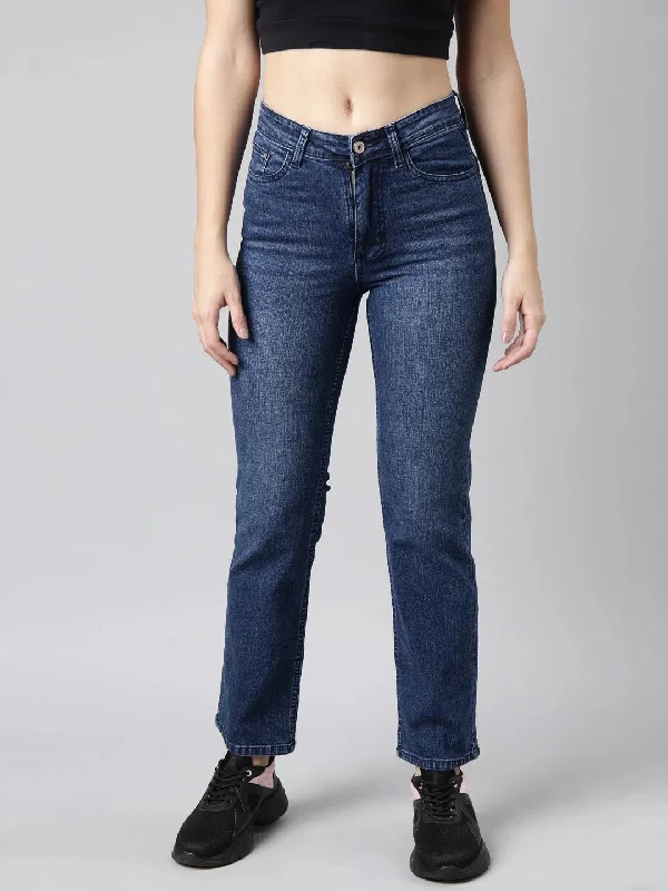 Women Straight Fit Denim Navy Blue Jean-GZ-5915-Navyblue Fashionable Slouchy Fit Jeans Women Straight Fit Denim Navy Blue Jean-GZ-5915-Navyblue Fashionable Slouchy Fit Jeans