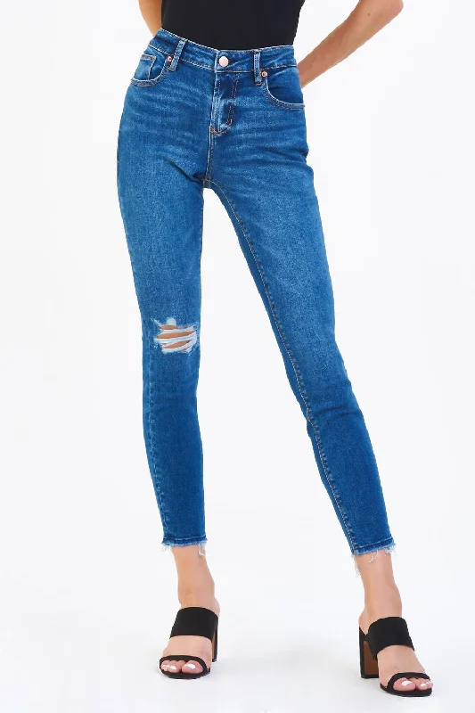 Women's Gisele High Rise Ankle Skinny Jeans In Trieste Cozy Tencel Blend Denim Jeans Women's Gisele High Rise Ankle Skinny Jeans In Trieste Cozy Tencel Blend Denim Jeans