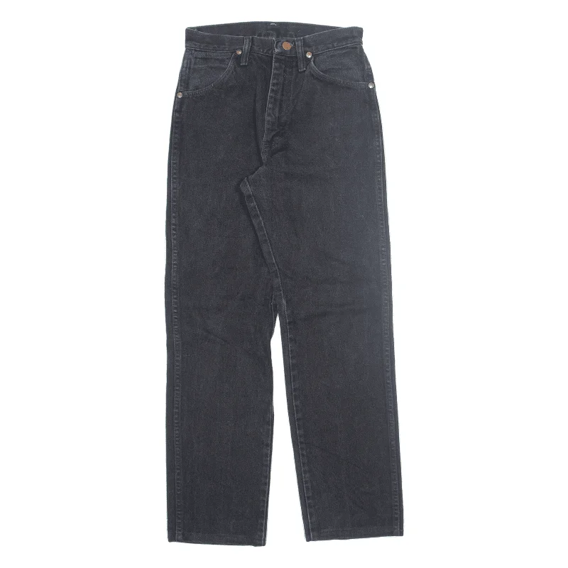 WRANGLER Jeans Black Denim Relaxed Tapered Womens W26 L28 Trendy Wide-Legged High-Waist Jeans WRANGLER Jeans Black Denim Relaxed Tapered Womens W26 L28 Trendy Wide-Legged High-Waist Jeans