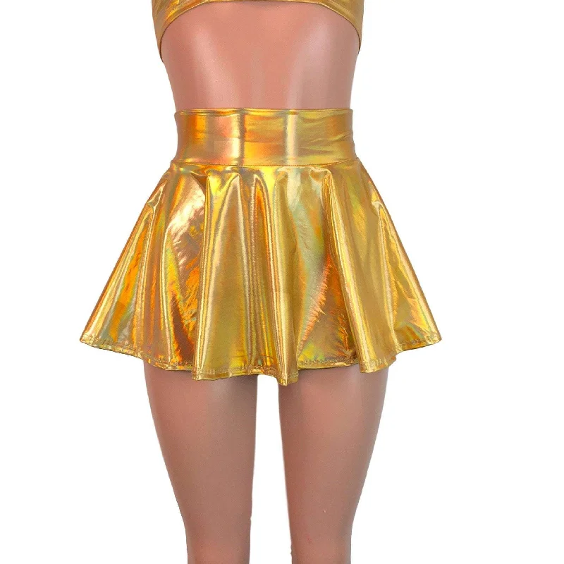 13" Skater Skirt - Gold Opal cashmere skirt soft