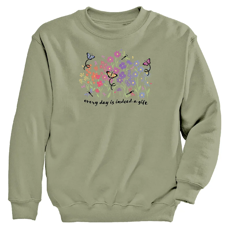 Everyday A Gift Women's Crew Neck Sweatshirt Hoodie with Strings Custom Fit Adjustable Everyday A Gift Women's Crew Neck Sweatshirt Hoodie with Strings Custom Fit Adjustable
