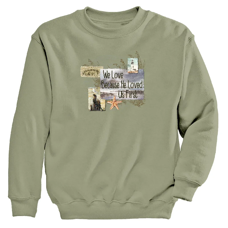 We Love Women's Crew Neck Sweatshirt Hoodie with Print Artistic Unique