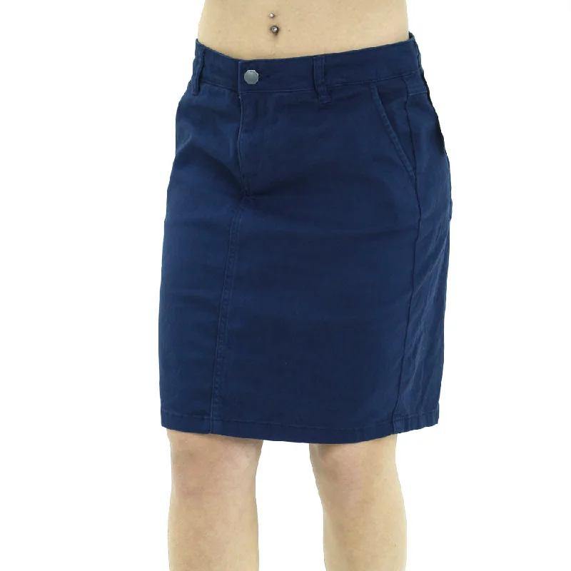 Women's Plain Mini Skirt,Navy leather skirt refined