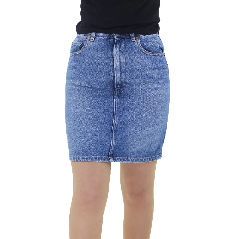 Women's Plain Denim Skirt,Blue cashmere skirt fine