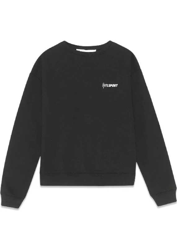 ROLANDO UNISEX SWEATSHIRT - Black Hoodie with Hidden Zipper Minimalist Clean