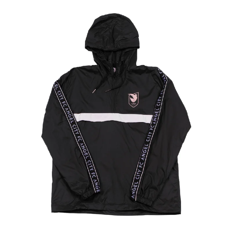 Angel City FC Unisex Black Anorak Jacket Satin Jacket Silk Jacket Chiffon Jacket
