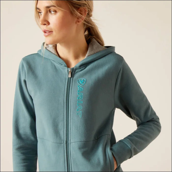 Ariat Women's Team Logo Hoodie Hoodie with Puffed Sleeves Voluminous Trendy