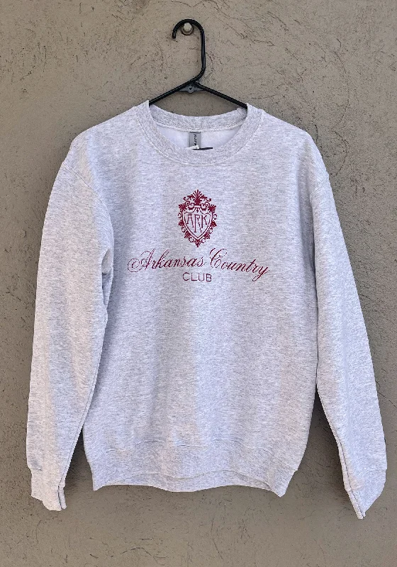 Arkansas Country Club Sweatshirt Hoodie with Back Slit Movement Comfort