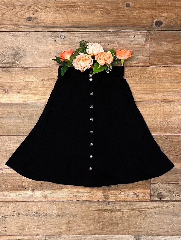 Bae Skirt in Black Challis cotton skirt soft