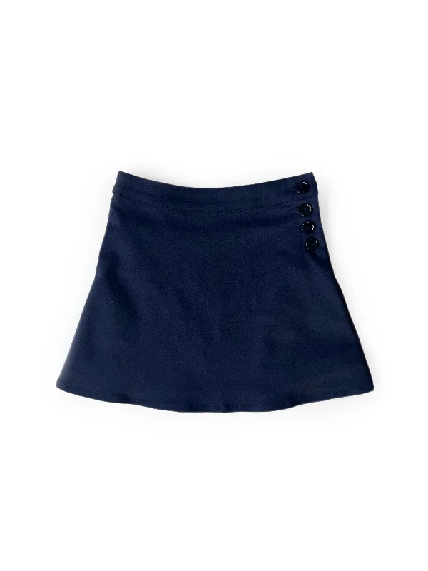 Basic Skirt - Navy belted skirt waist
