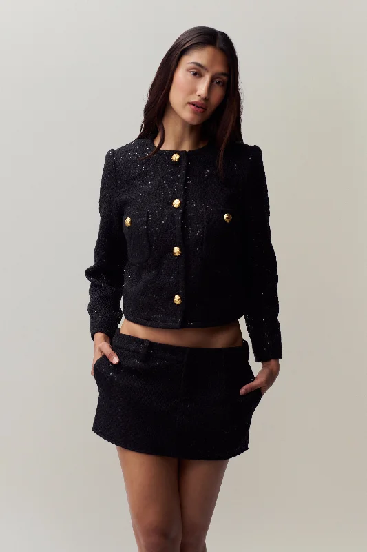 Bela Tweed Mini Skirt wool skirt sturdy