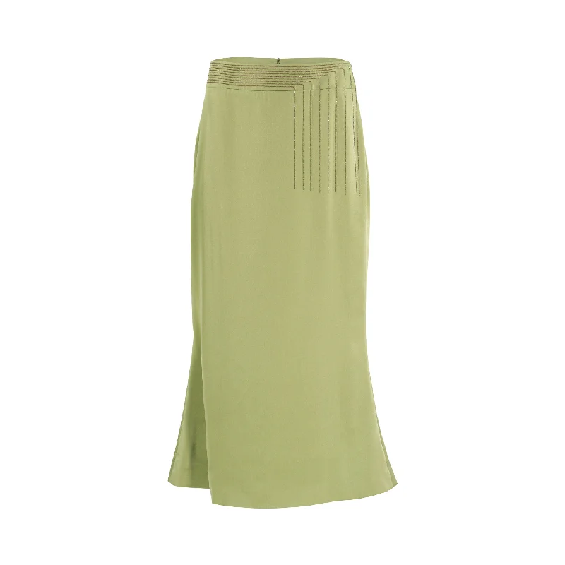 Barbara Rizzi Atelier Women's Green Skirt chiffon skirt lightweight