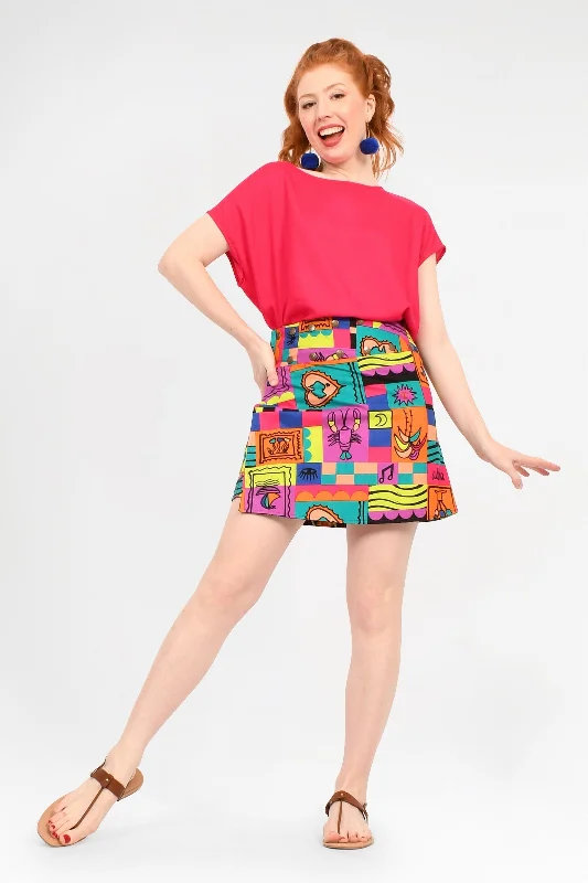 Aluula Short Reversible Button Skirt wool skirt breathable