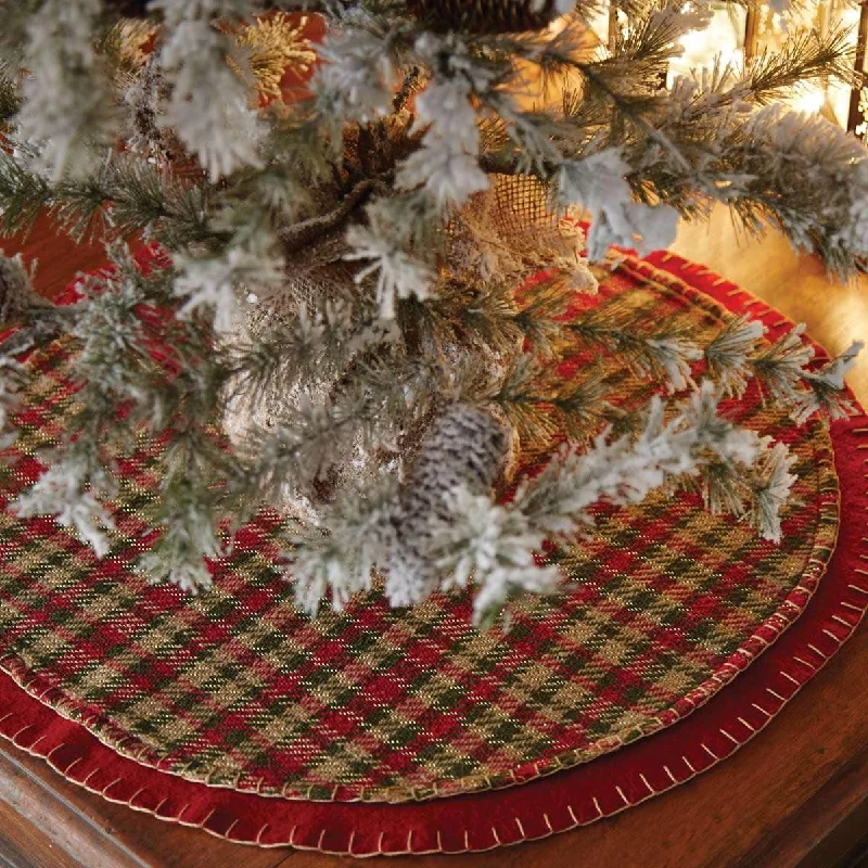Claren Mini Christmas Tree Skirt 21 VHC Brands linen skirt natural