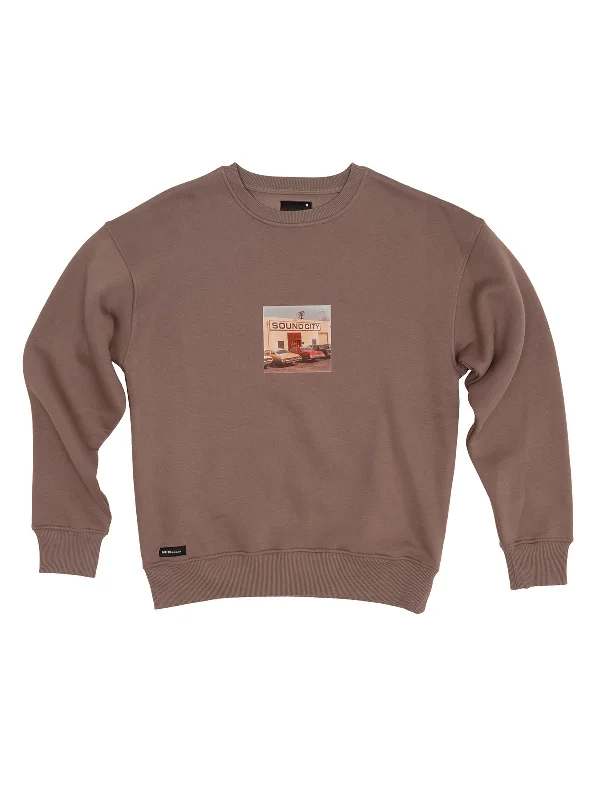 Sound City / Sweatshirt Hoodie with Distressed Vintage Worn