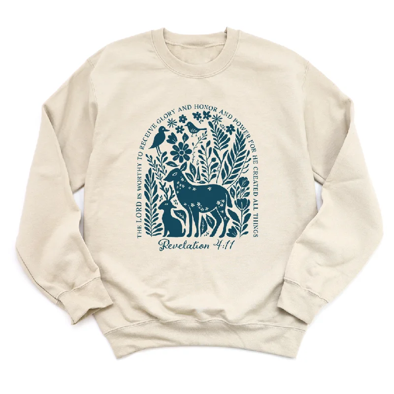 Created All Things Sweatshirt Hoodie with Toggle Buttons Decorative Unique