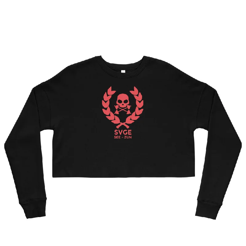 ‘Savage Season’ Crop Sweatshirt Hoodie with Raw Hem Edgy Unfinished