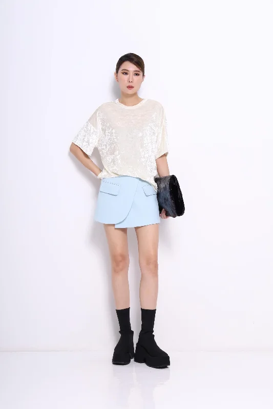 Debbie Asymmetrical Skorts high slit skirt