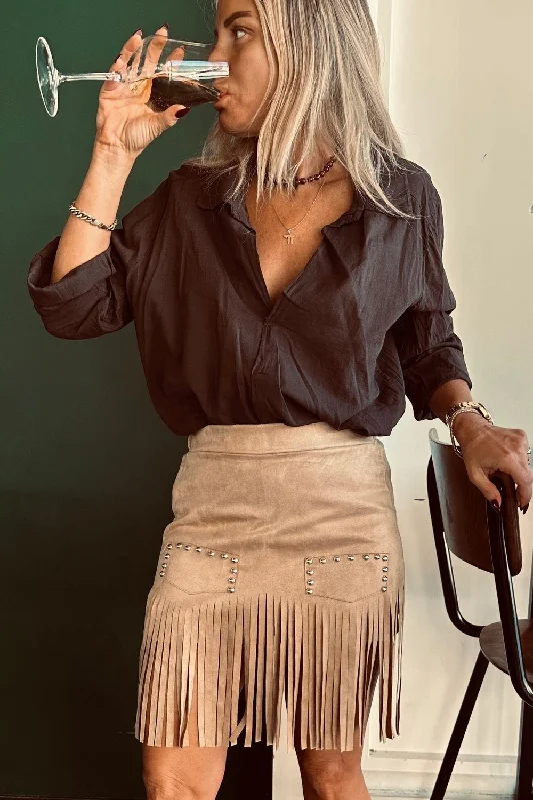 LS franje skirt maxi skirt elegant