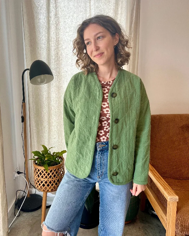 Elle Stitch Sage Jacket Satin Jacket Silk Jacket Chiffon Jacket