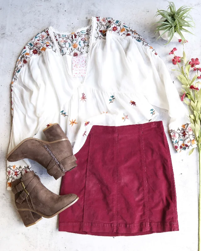 Free People - Modern Femme Corduroy Western Inspired Mini Skirt vintage skirt charm