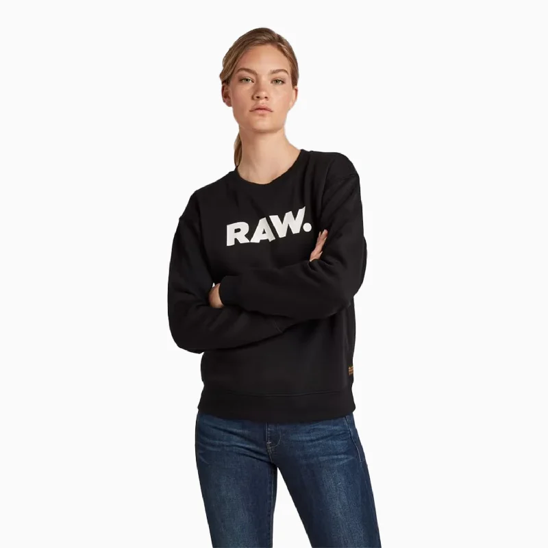 Women's Premium Core Raw Crew Neck Sweatshirt Hoodie with Crew Neck Simple Timeless
