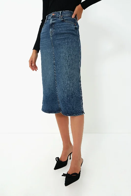 Going Full Circle The Swooner Straight A Midi Skirt breathable skirt fabric