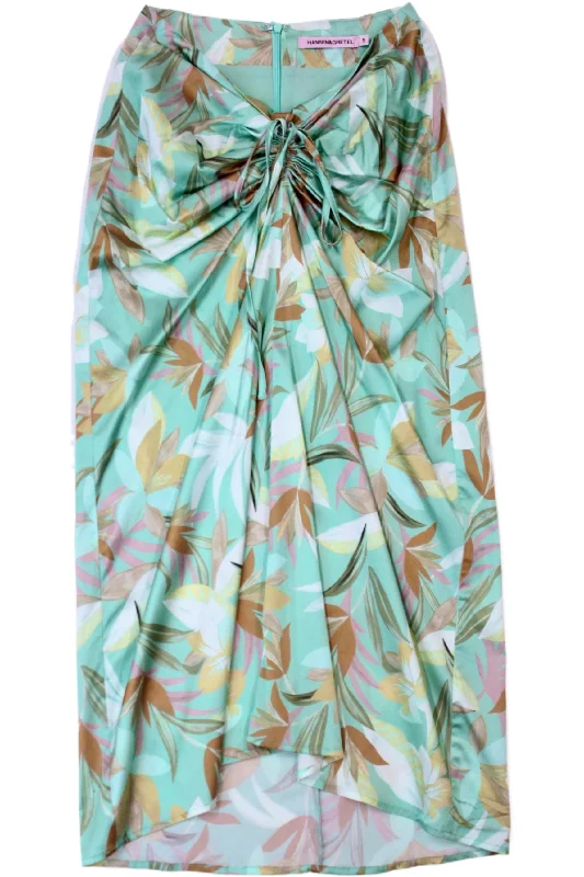 Hansen & Gretel - Satin Gather Skirt pleated skirt texture
