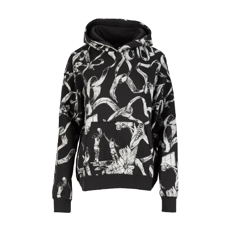 Brooklyn Fleece AOP PO Hoody - Womens Hoodie with Longline Fit Extended Stylish