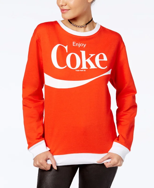 Hybrid Juniors Enjoy Coke Graphic Sweatshirt Hoodie Dress Longline Feminine