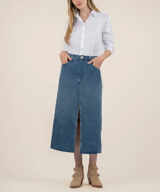 Jen Denim Skirt - Empowering leather skirt refined