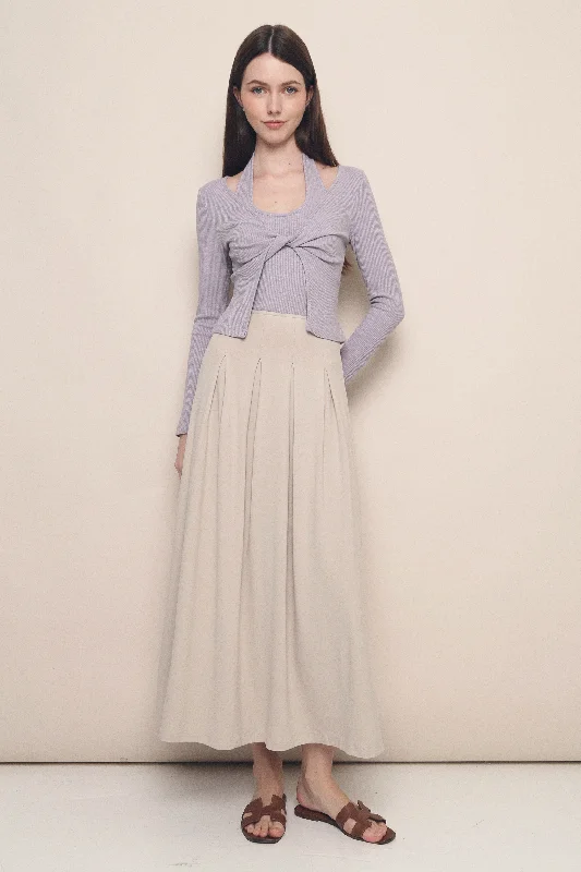 Jolie Cotton Jersey Maxi Skirt Malt wool skirt breathable