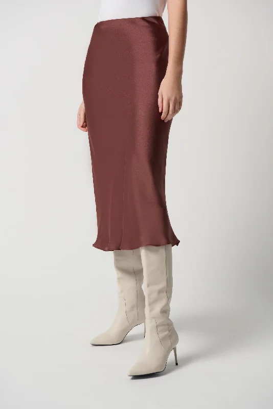 Joseph Ribkoff - 234109 Satin Skirt with Chiffon Lining corduroy skirt durable
