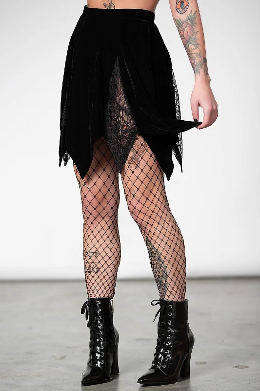 Lester Velvet Mini Skirt [B] linen skirt light