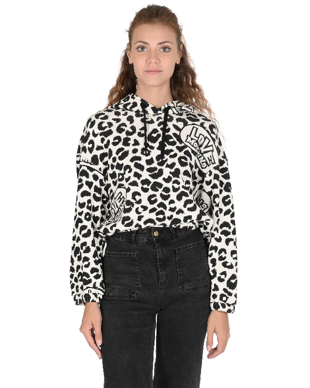 Love Moschino Womens Sweatshirt W 6 477 00 M 4408 0010 LEOLOVE F.PANNA Hoodie with Thumb Holes Functional Cozy Love Moschino Womens Sweatshirt W 6 477 00 M 4408 0010 LEOLOVE F.PANNA Hoodie with Thumb Holes Functional Cozy