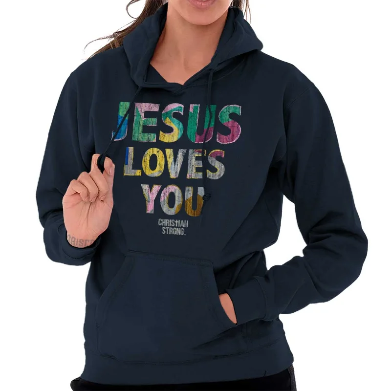 Loves You Hoodie Hoodie with Slim Fit Tailored Modern