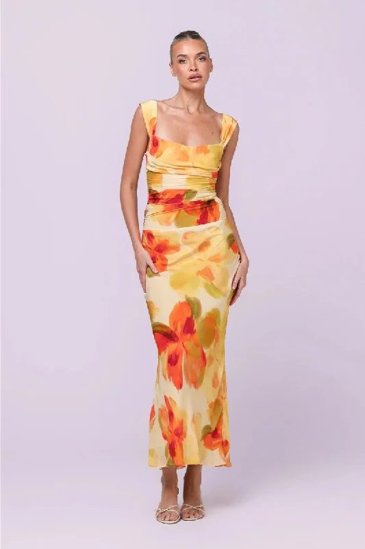 LUCIA MAXI SKIRT-MARIGOLD seamless skirt comfort
