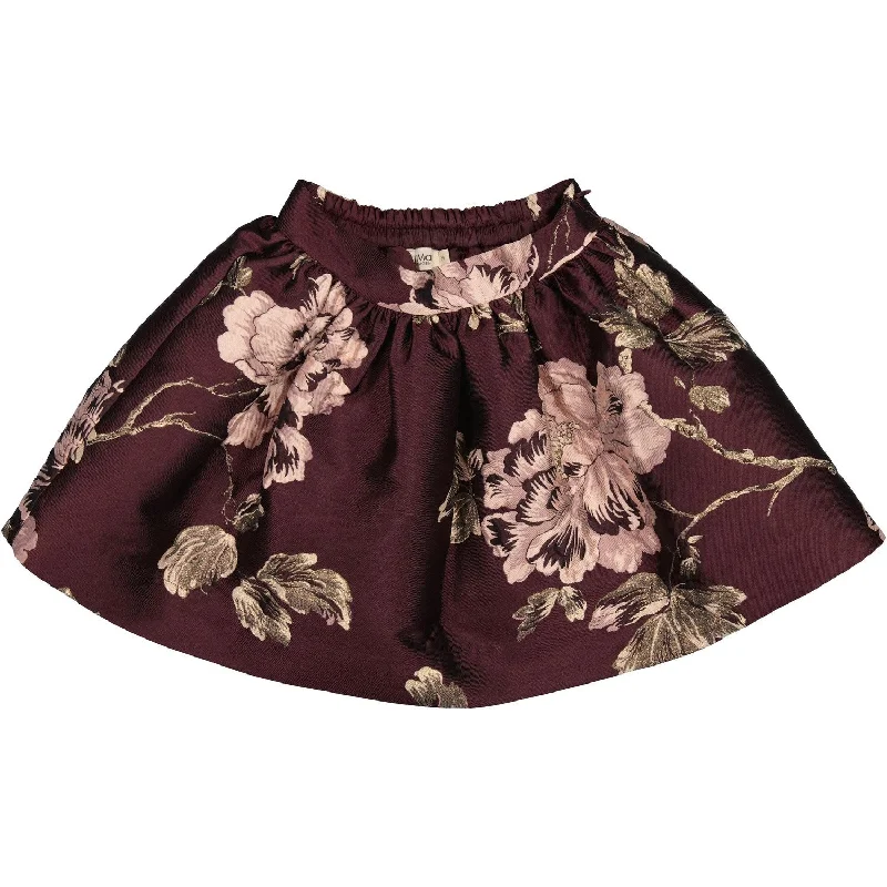 MarMar Party Jacquard Deep Mulberry Jacquard Sunita Skirt linen skirt light