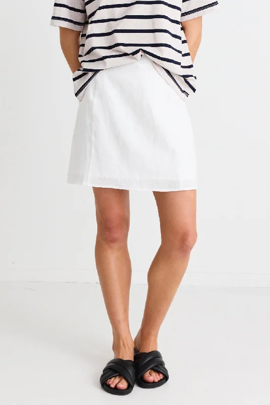 Palma White Mini Skirt denim skirt casual
