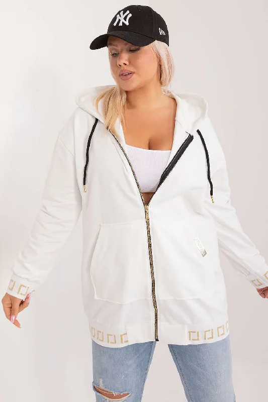 Plus size sweatshirt Relevance Hoodie with Raglan Sleeves Sporty Comfortable