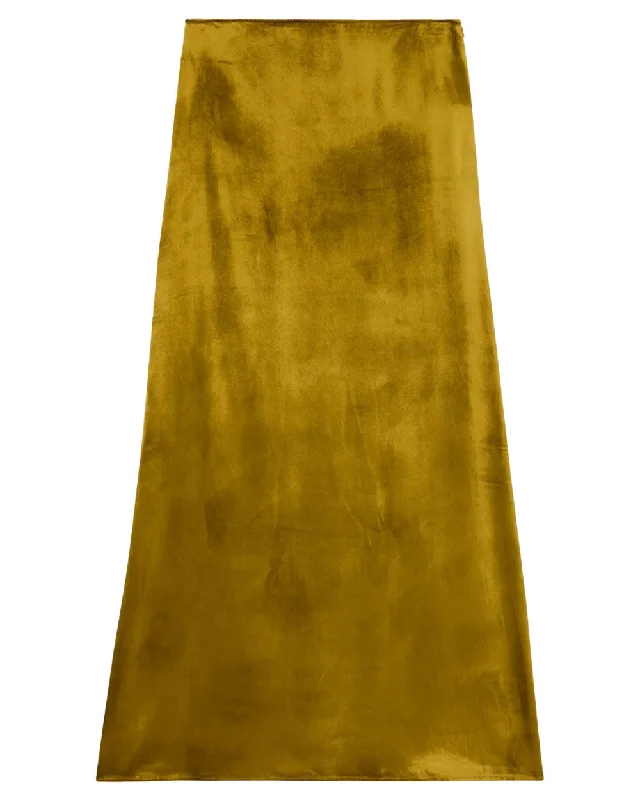 Gold Silk Blend Long Skirt chiffon skirt floaty